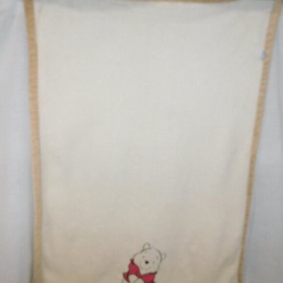 Disney Baby Winnie the Pooh Hugs Cream Tan Embroidered Fleece Blanket 30" x 40" - Picture 5 of 7